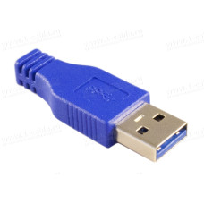 AC-USB3A-MS-5.5 - Разъем USB 3.0 кабельный, штекер, в корпусе, тип А, контакты- покрытие позолота