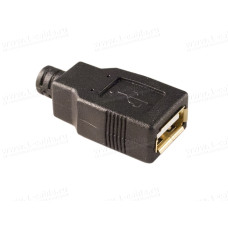 AC-USB2A-FS-4.2 - Разъем USB 2.0 кабельный, гнездо, в корпусе, тип А, контакты- покрытие позолота