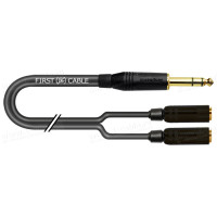 1T-AIC59-09 Аудиокабель переходной, Jack 6.3 stereo штекер > 2х Jack 3.5 stereo гнездо (паралельный)