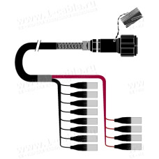 1T-PW12/0TX-02MM 12-кан.(12-IN) студийный аудиомультикорный кабель, Tourline 37-пин штекер