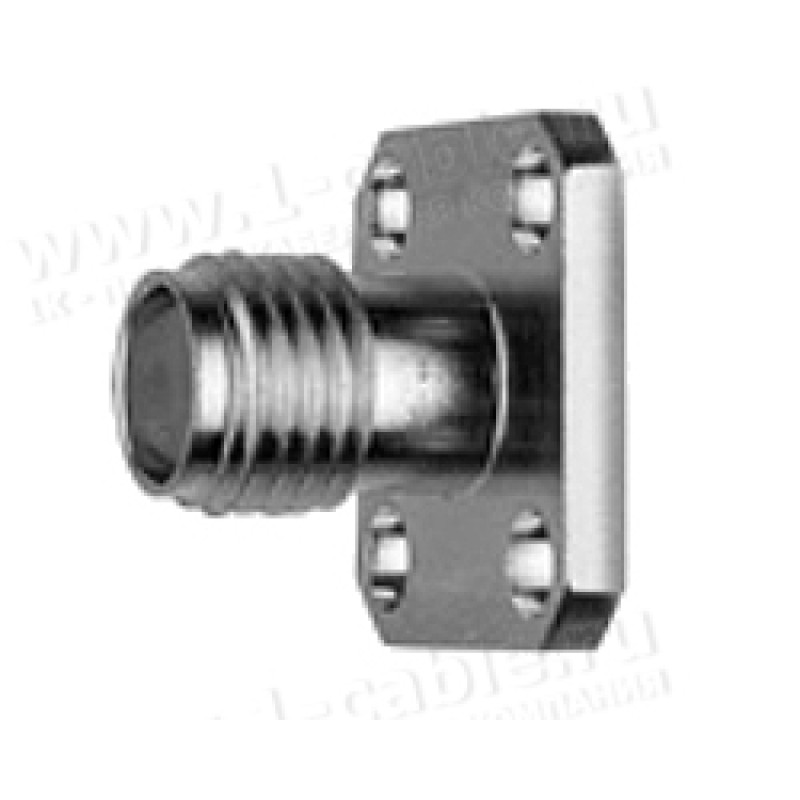 J01151A0851 - Роз'єм SMA панельний, гніздо, паяння, квадратний фланець-4 кріпильних отвори