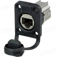 NE8FDX-Y6-W - Роз'єм RJ45 панельний, гніздо, EtherCON, CAT.6A, з гумовим ущільненням IP65