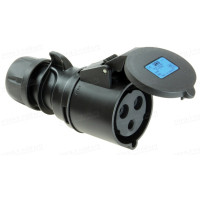 213-6ttx - Кабельне гніздо СЕЕ-типу, IP44, серія MIDNIGHT, 2P+E, ном. 230В, ном.ток 16А