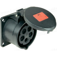 313-6ttx - Встраиваемое панельное гнездо CEE-типа, IP44, серия MIDNIGHT, прямой ввод