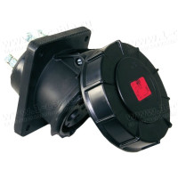 433-6xs - Панельне гніздо CEE-типу, що вбудовується, IP67, серія MIDNIGHT, похилий введенняя