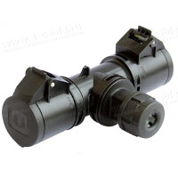 94325002 - Трійник, 1x гніздо CEE-типу > кабельне введення > 1x гніздо CEE-типу, серія MIDNIGHT T-Connect