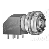 EXG.1B.308.HLN - Разъём многоконтактный, панельный, угловой, гнездо на плату PCB, серия B