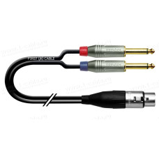 1T-AIC104-00.5 - Аудиокабель переходной, XLR3 гнездо > 2x Jack 6.3 mono штекер, разъемы XLR (серия AC)