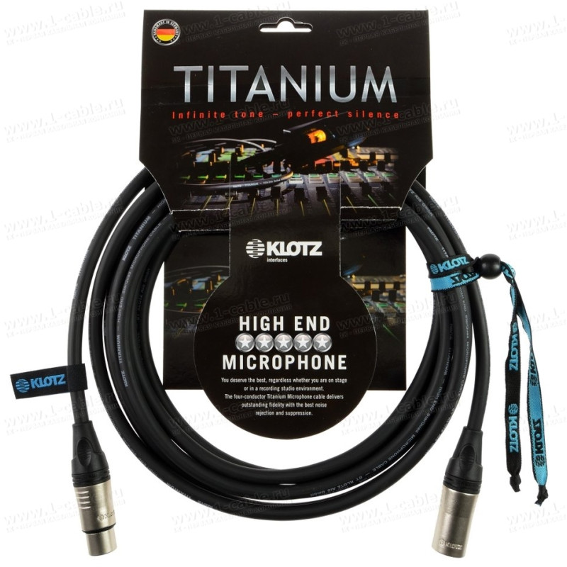 TI-M0300 - Кабель мікрофонний, StarQuad, серія TITANIUM HIGH END, XLR3 гніздо > XLR3 штекер