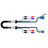 1T-2E/2DA0-2/PCEE16/XX-005 Комбинированный мультикорный студийный кабель, 2x RJ-45 штекер