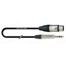 1T-AMCN26-00.5 - Кабель микрофонный, Compact, XLR3 гнездо > Jack 6.3 stereo штекер (Neutrik)