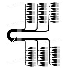 1T-PW8/16XX-010 24-кан.(8-IN/16-OUT) студийный аудиокабель, коса (8x XLR3 штекер, 16x XLR3 гнездо)