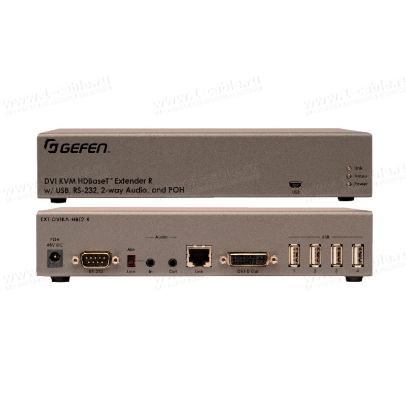 EXT-DVIKA-HBT2 - Подовжувач DVI/HDMI, USB, RS-232 та двостороннього аудіо по одному кабелю кручена пара на довжини до 150 м