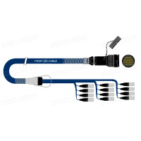 1T-PS12/0TX-02MM 12-кан.(12-IN) туровий аудіомультикорний кабель, Tourline 37-пін штекер > коса (12х XLR3 штекер)