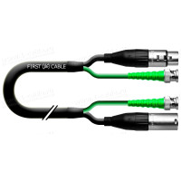 1T-AV50-001 Кабель комбинированный, видео HD-SDI + 2х балансный звук: BNC штекер +  XLR5 гнездо (2 канала)