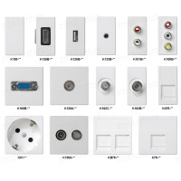 K01-9 - Модуль К45 для напольного коммутационного люка, 2 места, гнездо 2P+E Schuko, 16А