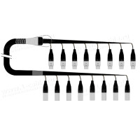 1T-PW8/0XX-03 8-кан.(8-IN) студійний аудіокабель, коса (8x XLR3 штекер, кошик SBG)