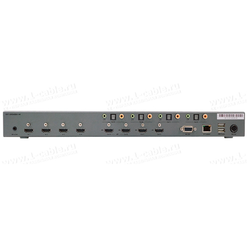 EXT-UHD600A-44 - Видео коммутатор сигналов HDMI2.0 4х4, с поддержкой 4K, HDCP 1.4 и 2.2