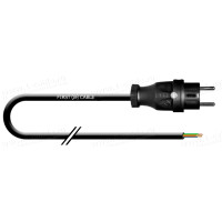 1T-MP25-00.5 Кабель cиловой в резиновой изоляции H07RN-F, эластичный 3х1.5, SCHUKO штекер > Pigtail