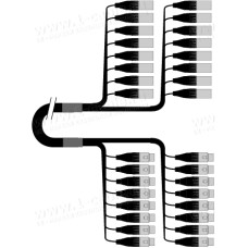 1T-PW16/0XX-05 16-кан.(16-IN) студийный балансный аудиомультикорный кабель, коса (16x XLR3 гнездо)