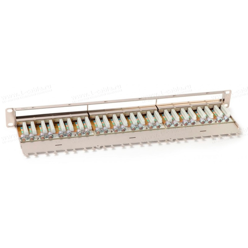 PPHD-1U-48-C6A-SH-110D - Патч-панель для установки в рэк 19", экранированные RJ45 и корпус