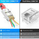 RJ45-ZTM-CAT7-PSDJ - Разъем RJ45 8P8C проходной штекер для витой пары Cat6A-Cat7