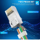 RJ45-ZTM-CAT7-PSDJ - Разъем RJ45 8P8C проходной штекер для витой пары Cat6A-Cat7