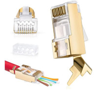 RJ45-ZTM-CAT7-PSDJ - Разъем RJ45 8P8C проходной штекер для витой пары Cat6A-Cat7