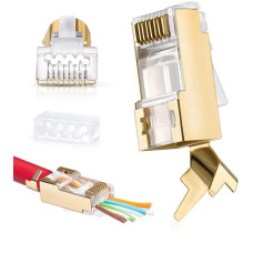 RJ45-ZTM-CAT7-PSDJ - Разъем RJ45 8P8C проходной штекер для витой пары Cat6A-Cat7