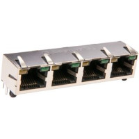 RJHSE-5381-04 - Роз'єм Ethernet модульний, тип RJ45 Cat 5, екранований, 4 порти