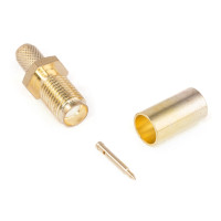 J01151R0031 - Разъем R-SMA (корпус-гнездо, ц.контакт-штекер) кабельный, обжим, 50 Ом