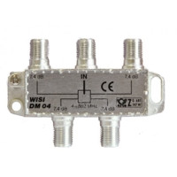 WISI-DM03 - Дільник TV сигналів 4-862 МГц, втрати на прохід 5,5-5,9 дБ, розв'язка 20 дБ