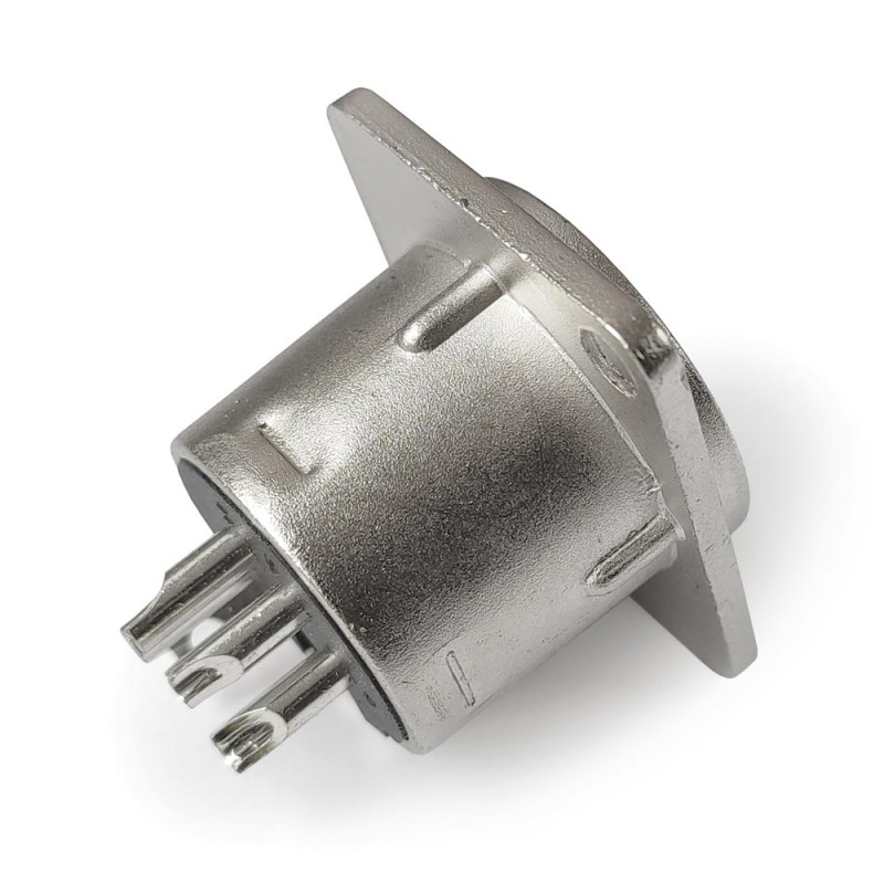 XLR-P4M - Панельний роз'єм XLR-P4M, D-посадка, штекер 4 контакти, пайка, MOCO (КНР)