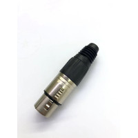 HFC5FXL - Кабельний роз'єм XLR, гніздо 5 контактів, пайка, колір - нікель, контакти - нікель