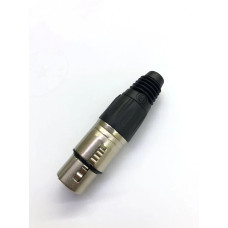 HFC5FXL - Кабельний роз'єм XLR, гніздо 5 контактів, пайка, колір - нікель, контакти - нікель