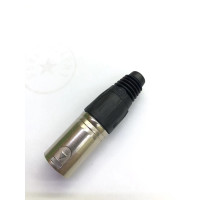 HFC4MXL - Кабельный разъем XLR, штекер 4 контакта, пайка, цвет - никель, контакты - никель