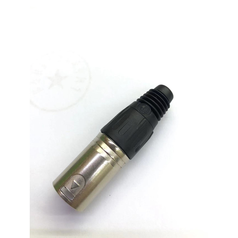 HFC4MXL - Кабельний роз'єм XLR, штекер 4 контакти, пайка, колір - нікель, контакти - нікель