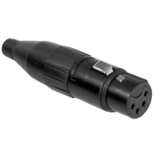 AC4FB - XLR 4 гніздо, штамповані контакти, чорнений, затиск-крокодил, базова модель