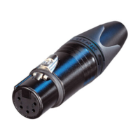 NC5FXX-B - Разъем XLR5 гнездо кабельный, 5 контакта, контакты- покрытие золото, корпус-металл