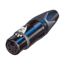 NC5FXX-B - Разъем XLR5 гнездо кабельный, 5 контакта, контакты- покрытие золото, корпус-металл