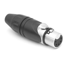 AX5F - XLR 5 гніздо, литі контакти, нікель, цанговий затискач, серія AX, базова модель