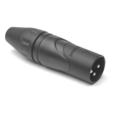 AX3MB - XLR 3 штекер, литі контакти, чорнений, цанговий затискач, серія AX, базова модель