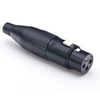 AX3FB - XLR 3 гнездо, литые контакты, черненый, цанговый зажим, серия AX, базовая модель