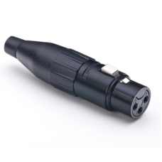 AX3FB - XLR 3 гніздо, литі контакти, чорнений, цанговий затискач, серія AX, базова модель