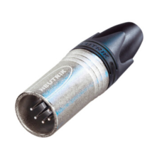 NC5MXX - Разъем XLR5 штекер кабельный, 5 контактов, контакты-покрытие серебро, корпус-металл