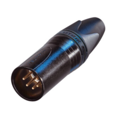 NC5MXX-B - Роз'єм XLR5 штекер кабельний, 5 контактів, контакти - покриття золото, корпус-метал