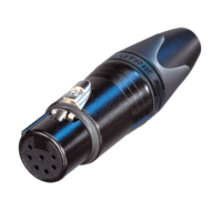 NC7FXX-B - Роз'єм XLR7 гніздо кабельний, 7 контактів, контакти-покриття золото, корпус-метал