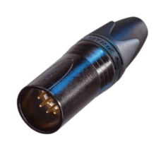 NC7MXX-B - Роз'єм XLR7 штекер кабельний, 7 контактів, контакти-покриття золото, корпус-метал