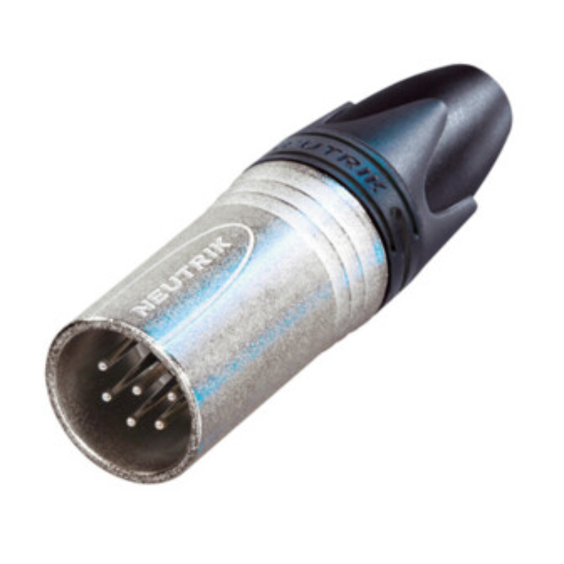 NC6MXX - Роз'єм XLR6 штекер кабельний, 6 контактів, контакти - покриття срібло, корпус-метал