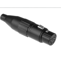 AC7FB BULK - XLR 7 гніздо, литі золоч. контакти, нікель, затискач-крокодил, базова модель